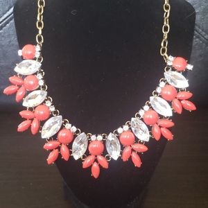Red statement necklace